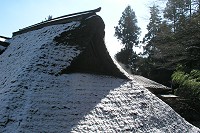 こんな藁葺き屋根もあちこちで見られた。